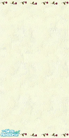 Sims 2 — Pale Yellow w/Rose Border by HChangeri — Another simple wallpaper.
