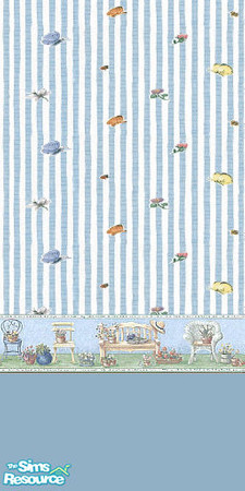 Sims 2 — Janet 3 by Lorah — Blue and white stripes.