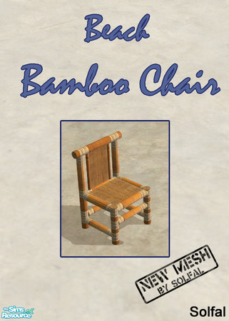 Sims 2 — Beach Bamboo Chair by solfal — A bambo chair in Bali style