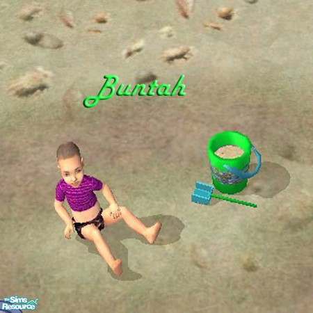 Sims 2 — Green & Blue Sand Bucket by buntah — This is a recolor of the mesh file in this set.