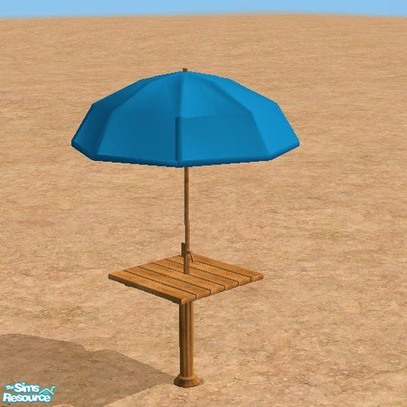 Sims 2 — Beach Blue Table by STP Carly — A day at the beach furniture.