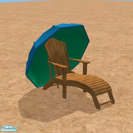 Sims 2 — Beach Blue Sun Chair by STP Carly — A day at the beach furniture.