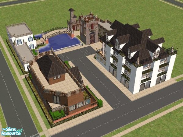 Sims 2 — -=O=- Rue de Rivoli by 0wly — Based on a small town I visited not too long ago. It's a Community Lot, but has a
