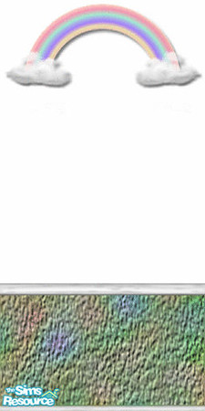 Sims 2 — Unisex Rainbow w1 by iwubu — The UniRainbow Kids Collection: Deeper and richer variety of children's walls and