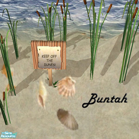 Sims 2 — Keep Off the Dunes sign by buntah — This requires my No Trespassing Sign mesh here at TSR.