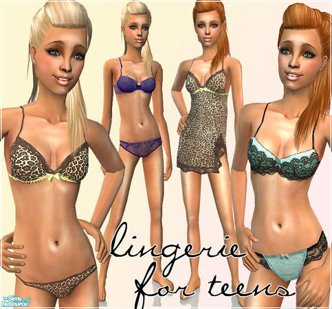 The Sims Resource - lingerie for teens