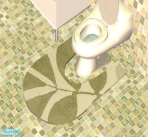 Sims 2 — Wildlands Tile Bathroom - Toliet Rug by agaliha5 — This is a recolor of a bathroom set by erininy sims 2. You