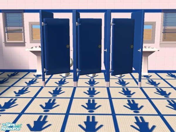 The Sims Resource - Dark Blue Toilet Stall