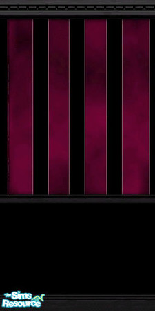 Sims 2 — Nu Wave Wall 2 by v00deux — Pink & black stripes with a solid black base. Part of my Nu-Wave Redux set.