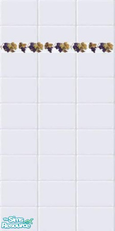 Sims 2 — Grape Vines Tile Wall by mizmugs — I made this to match the maxis sinks and toilet with the grapevine pattern. 