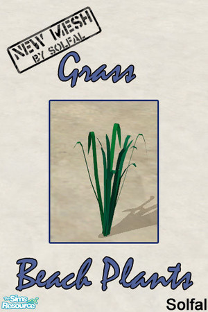 Sims 2 — Beach Plants Grass by solfal — Make your beach look more realistic