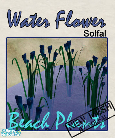 Sims 2 — Beach Plants Water Flower by solfal — 1 water flower, based on water lillys