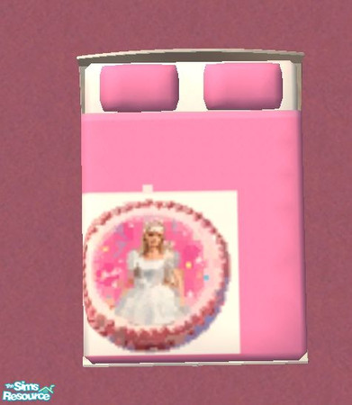 Sims 2 — Girlie room8 by janicap — girlie room objects in pink,with Barbie pictures
