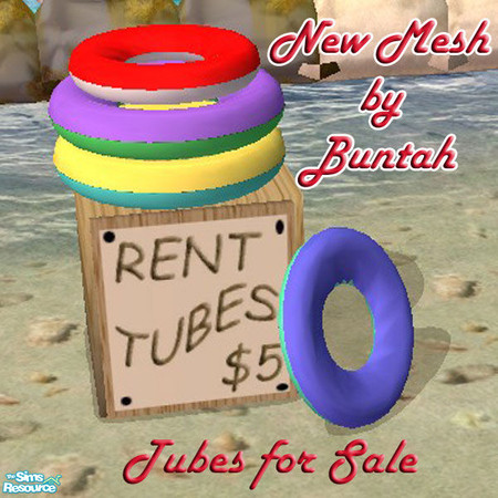 Sims 2 — Tube Rental Stand MESH by buntah — Lifeguards rent out inner tubes so children and adults who can't swim can