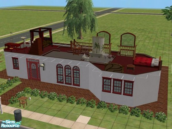 Sims 2 — Tropical Abode by jezzy1980 — For a mediterranean lifestyle. This lot is very fast and easy to play and has