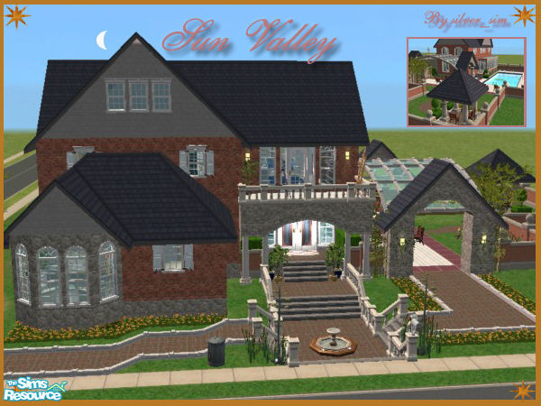 Sims 2 — Sun Valley by oldmember_silver_sim — This beautiful 3BR,2BA two story home comes with a large swimming pool,a
