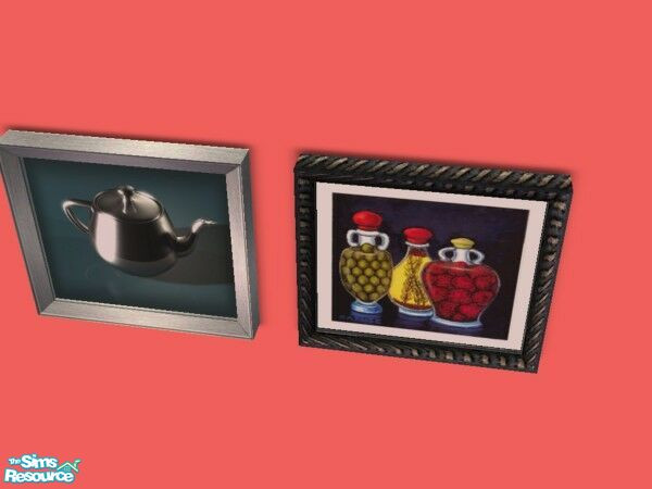 Sims 2 — Handle and Spout Reprints by Modfan by modfan — Reprint of the Bella Squared painting with customized frame.