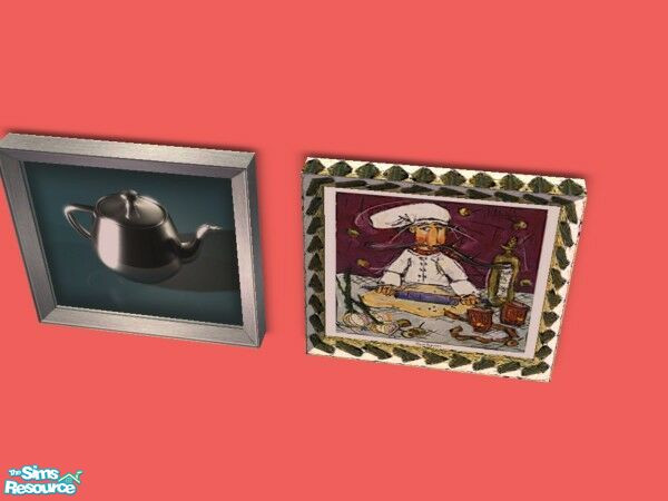 Sims 2 — Handle and Spout Reprints by Modfan by modfan — Reprint of the Bella Squared painting with customized frame.