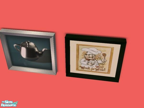 Sims 2 — Handle and Spout Reprints by Modfan by modfan — Reprint of the Bella Squared painting with customized frame.