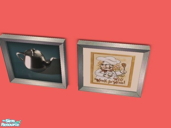 Sims 2 — Handle and Spout Reprints by Modfan by modfan — Reprint of the Bella Squared painting with customized frame.