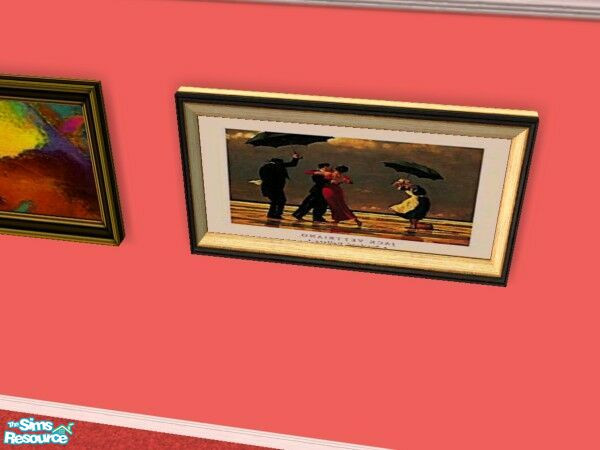 Sims 2 — Fantasy Scape Reprints by Modfan by modfan — Reprint of the Fantasy Scape painting with customized frame.