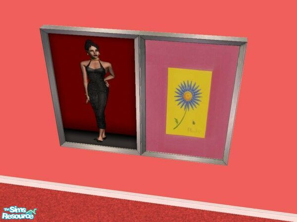 Sims 2 — Lady on Red Reprints by Modfan by modfan — Reprint of the Lady on Red painting with customized frame.