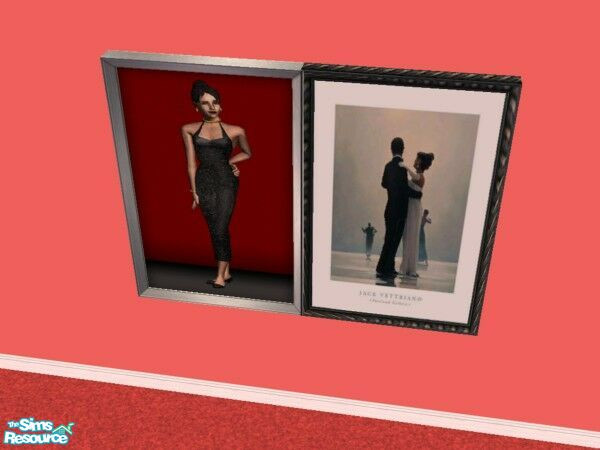 Sims 2 — Lady on Red Reprints 2 by Modfan by modfan — Reprint of the Lady on Red painting with customized frame.