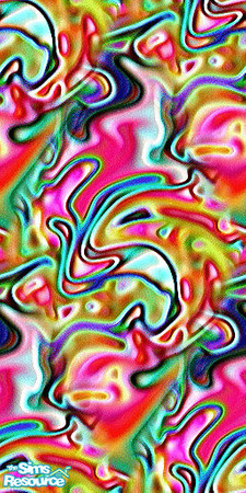Sims 2 — Rainbow Goo by S4R4J03 — Rainbow goo wallpaper for your sim's walls.