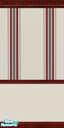 Sims 2 — Drawing Room Roses Thirteen by angylinni — Tan and Cream Roses border and paper with dark green and maroon