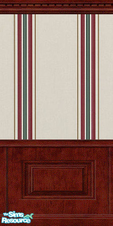 Sims 2 — Drawing Room Roses Twelve by angylinni — Tan and Cream Roses border and paper with dark green and maroon accents