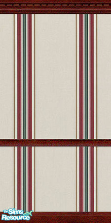 Sims 2 — Drawing Room Roses Six by angylinni — Tan and Cream Roses border and paper with dark green and maroon accents
