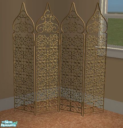 Sims 2 — Bronze Screen by Itzjustme — Recolor of Exotic (non)Screen from Simports, Ltd.