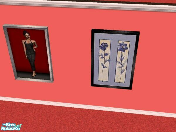 Sims 2 — Lady on Red Reprint Set by Modfan by modfan — Reprint of the Lady on Red Paint, with its own unique frame. -