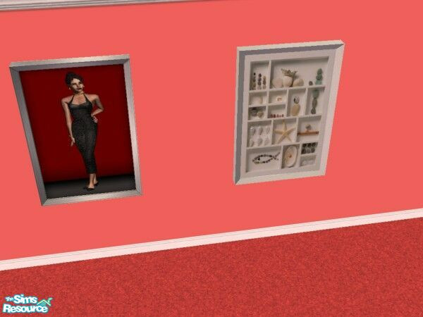Sims 2 — Lady on Red Reprint Set by Modfan by modfan — Reprint of the Lady on Red Paint, with its own unique frame. -