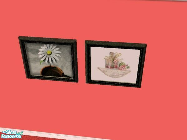 Sims 2 — The Lone Daisy Reprint Set by Modfan by modfan — Reprint of the Lone Daisy Painting. - Please do not