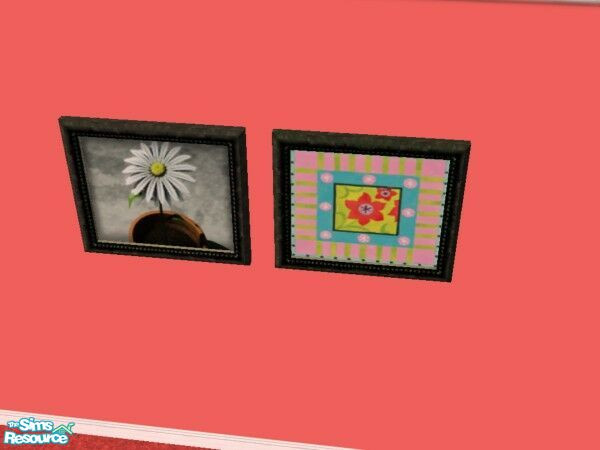 Sims 2 — The Lone Daisy Reprint Set by Modfan by modfan — Reprint of the Lone Daisy Painting. - Please do not