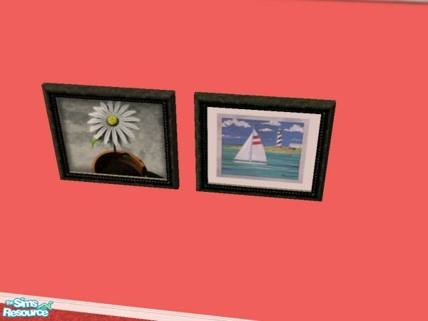Sims 2 — The Lone Daisy Reprint Set by Modfan by modfan — Reprint of the Lone Daisy Painting. - Please do not