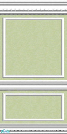 Sims 2 — jsf2WFWAppleGreen by jsf — White, beaded mouldings with panels hold a versatile and textured, apple green