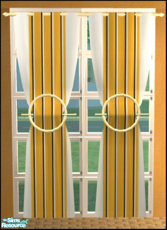 Sims 2 — Naturals Bedroom Decor Set 2 - Curtains by Elize-37sims — Recolor of the Naturals Bedroom Curtains.