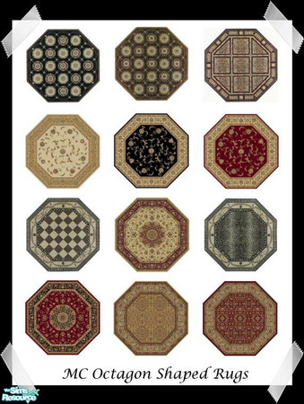 Sims 2 — MC Octagon Shaped Rugs Set by mistresscris — Can be purchased under \"Recalling Rug\". Created by