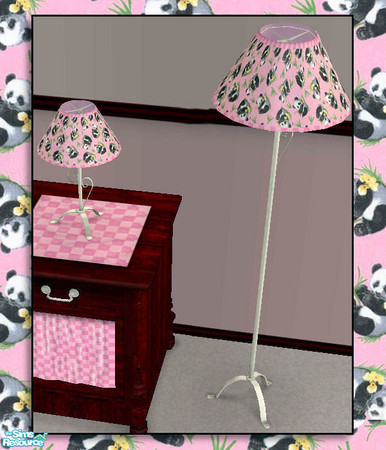 Sims 2 — Red\'s Pink Panda Lamps by red1060 — Red\'s Pink Panda Lamps Floor and Table Model