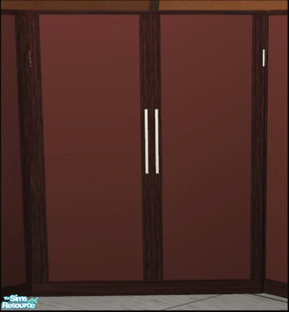 Sims 2 — Naturals Bedroom Ebony - Cornerwardrobe-burgundy by Elize-37sims — Burgundy door panels