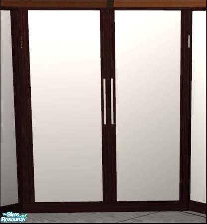 Sims 2 — Naturals Bedroom Ebony - Cornerwardrobe-white by Elize-37sims — White door panels