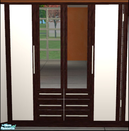 Sims 2 — Naturals Bedroom Ebony -Largewardrobe-white by Elize-37sims — White door panels