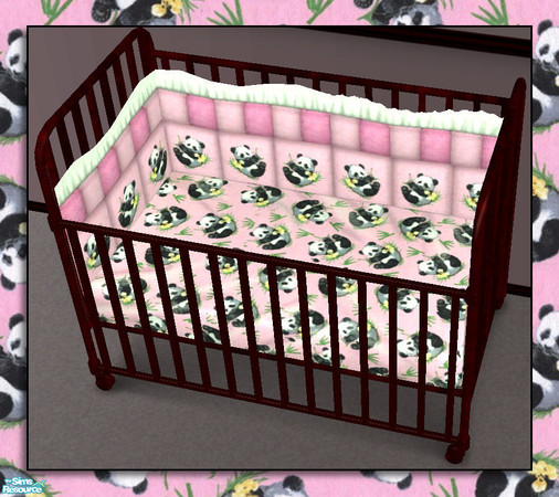 Sims 2 — Red\'s Pink Panda Crib Sheets by red1060 — Red\'s Pink Panda Crib Sheets