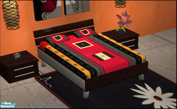 Sims 2 — Naturals Bedroom Ebony - Bedding by Elize-37sims — Bedding recolor. The Bed is a seperate recolor