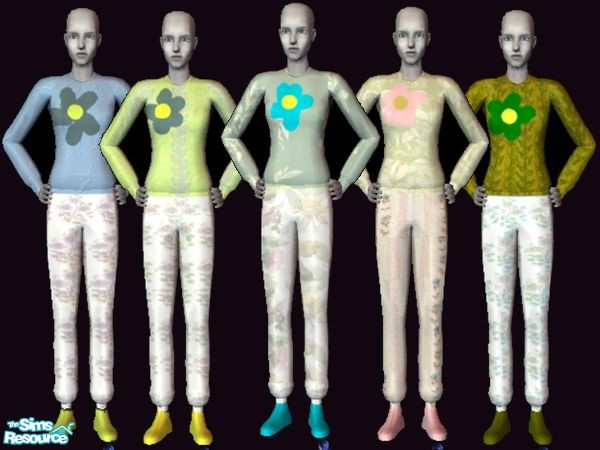 Sims 2 — daisy joggers by jasmine63 — daisy jogging set
