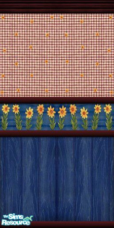 Sims 2 — sh_sunflowerwll03 by countrysue — Decorative wallcovering