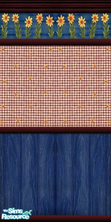 Sims 2 — sh_sunflowerwll01 by countrysue — Decorative wallcovering