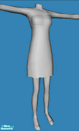 Sims 2 — OpenHouse TF Outfits Set - Openhouse One Shoulder Dress Mesh by openhousejack — new mesh